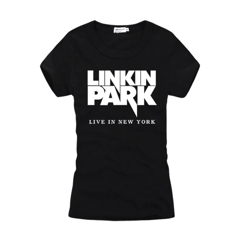 Новое поступление Для женщин Творческий Футболка натуральный хлопок LINKIN PARK