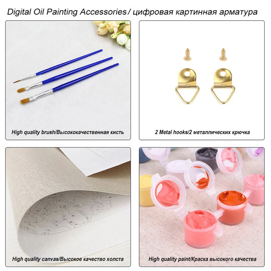 Картина на холсте пейзаж постер прогулка под дождем ночная масляная краска