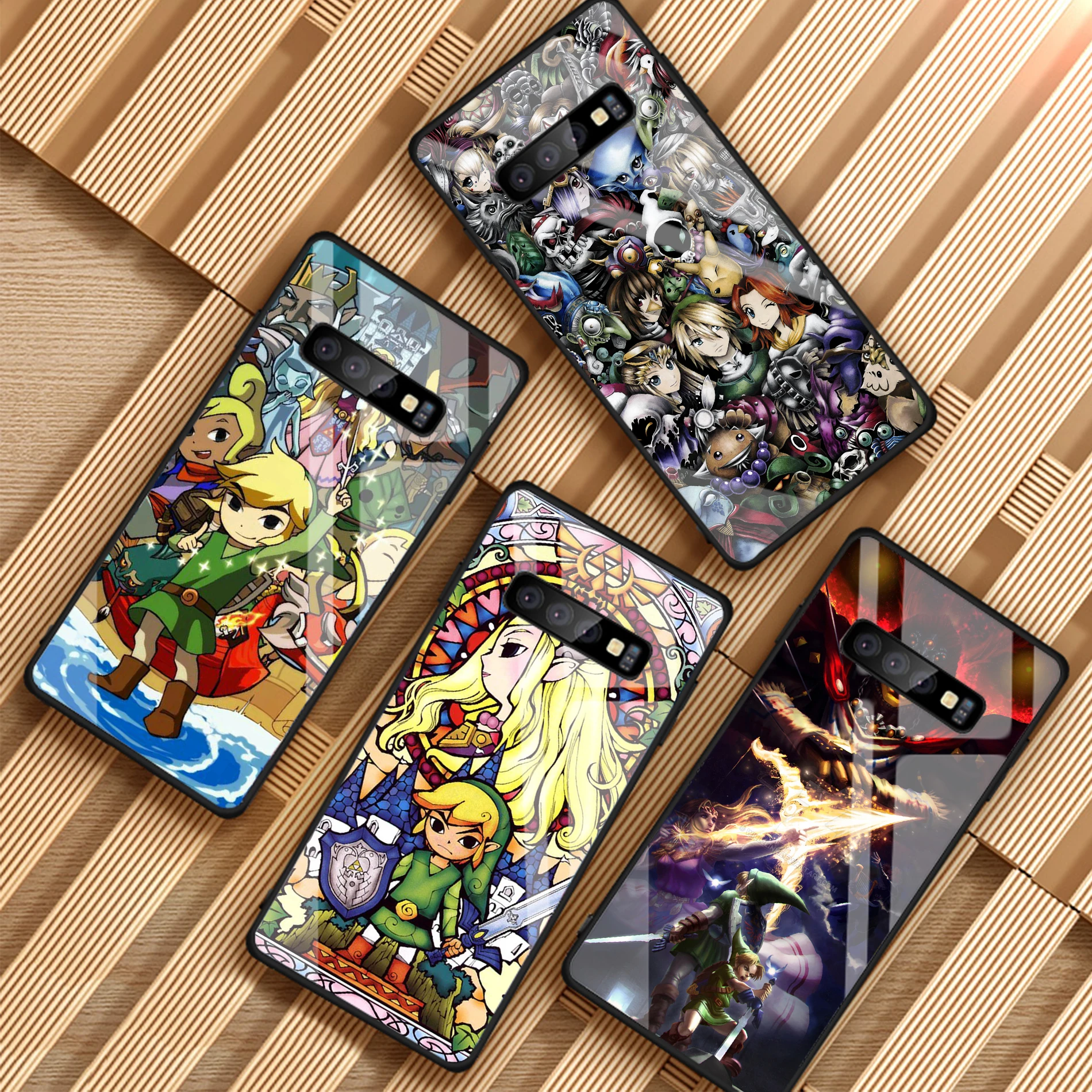 Из игры «Легенда о Зельде закаленное Стекло чехол для телефона для samsung Galaxy A6 A6S A8 A8S J6 J8 S8 S9 S10 PLUS, NOTE 8, 9