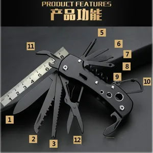Карманный складной нож 12 в 1 для выживания на природе кемпинга рыбалки охотничьи ножи ножницы многофункциональный инструмент