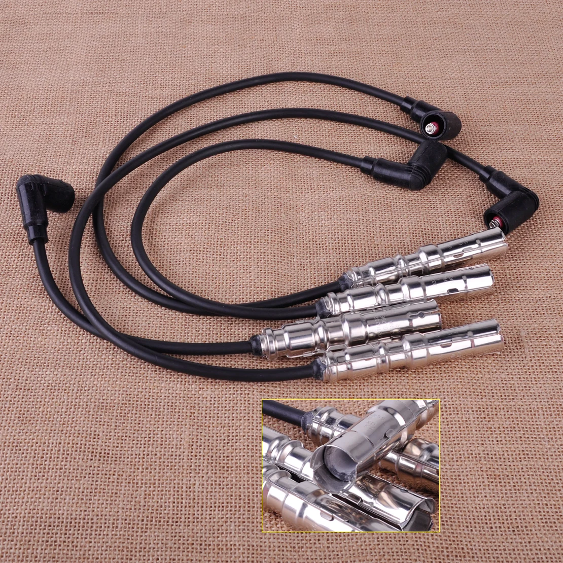 CITALL 175-6224 1AMSW00091 27588 4 шт. Свеча зажигания провода кабель подходит для VW Golf Jetta City Beetle 2.0L SOHC