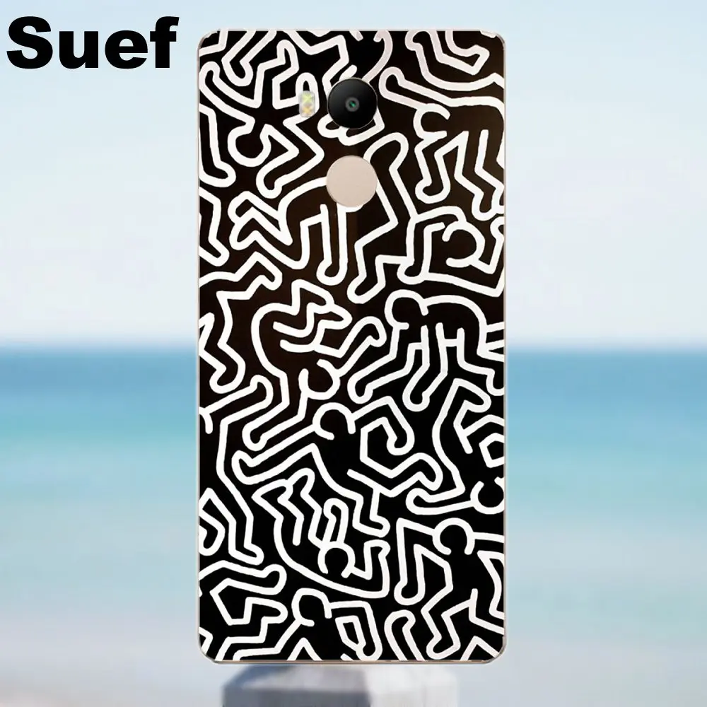 Suef Funny Keith Haring Works для Xiaomi Redmi 4 3 3S Pro Mi3 Mi4 Mi4i Mi4C Mi5 Mi5S Mi Max Note 2 мягкая защитная пленка