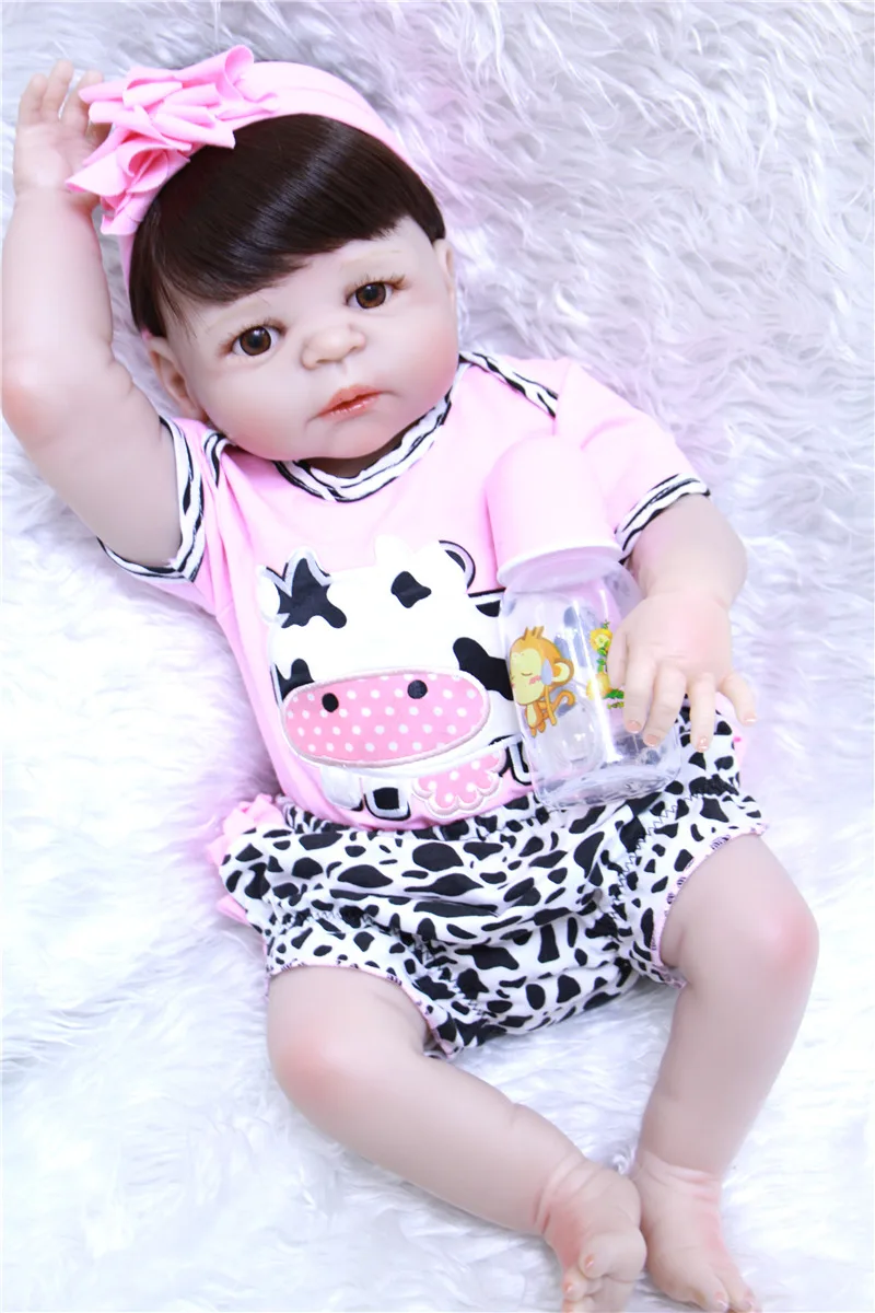 NPK Девочка Кукла reborn 23 &quotПолное Тело силиконовые baby куклы новорожденные младенцы