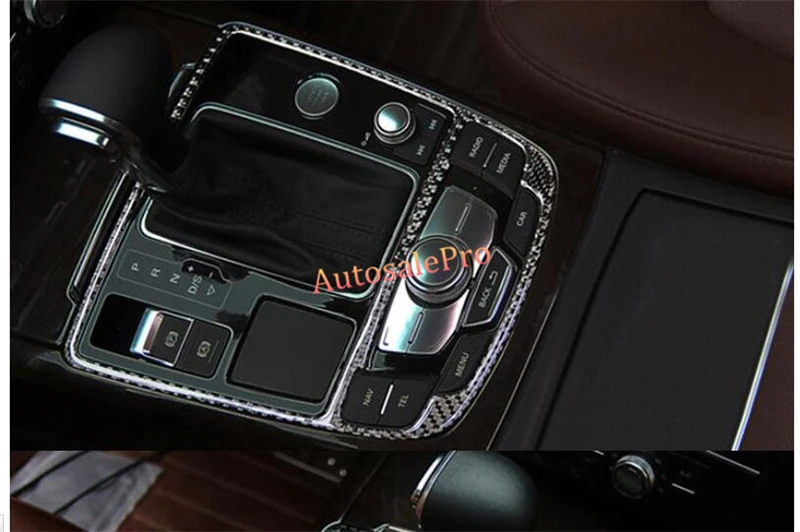 

Real Carbon Fiber Console centre Gear Shift Box Panel Cover Trim 1pcs for Audi A7 4G 2010 2011 2012 2013 2014 2015 2016