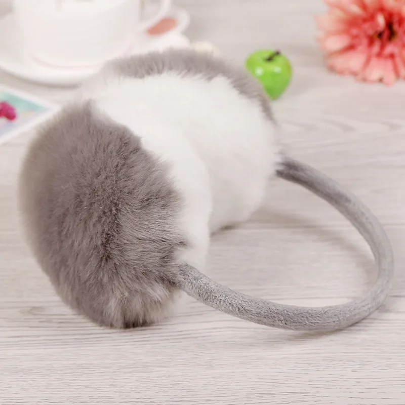 Новые Классические зимние теплые наушники двойного цвета для женщин и девочек