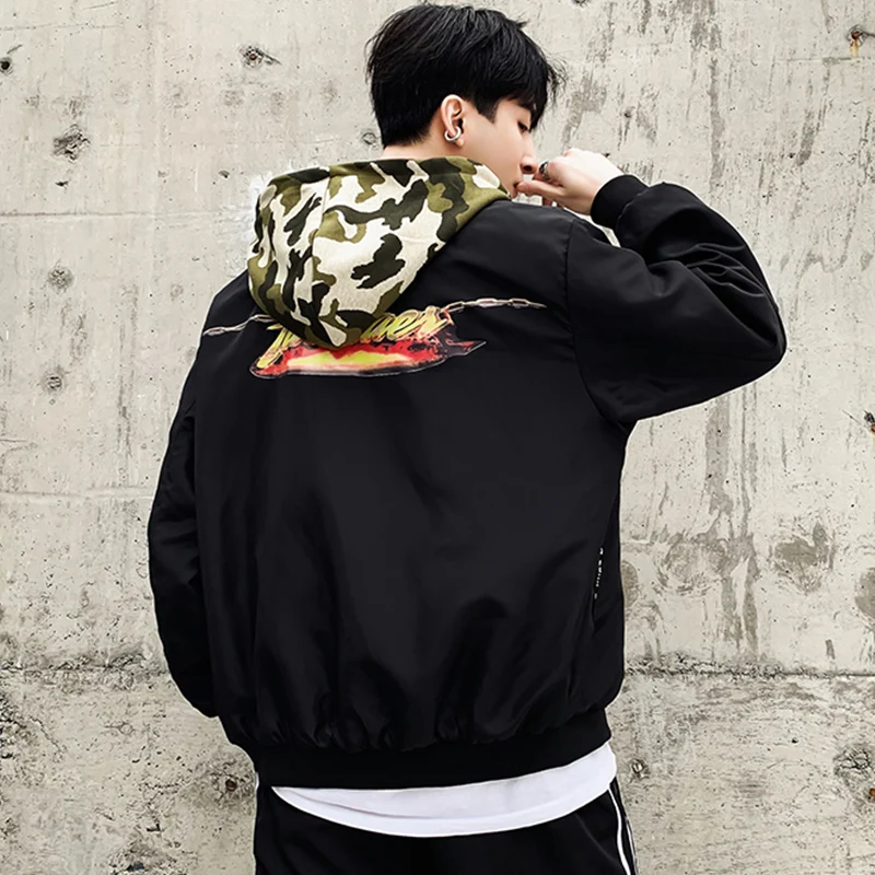 Весенняя Мужская куртка с капюшоном Модный молодежный дизайн Куртка Harajuku Anorak