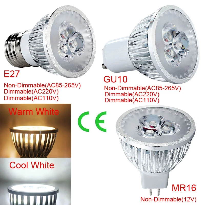 Новый супер яркий светодиодный прожектор 9 Вт Светодиодная лампа точечная GU10 E27