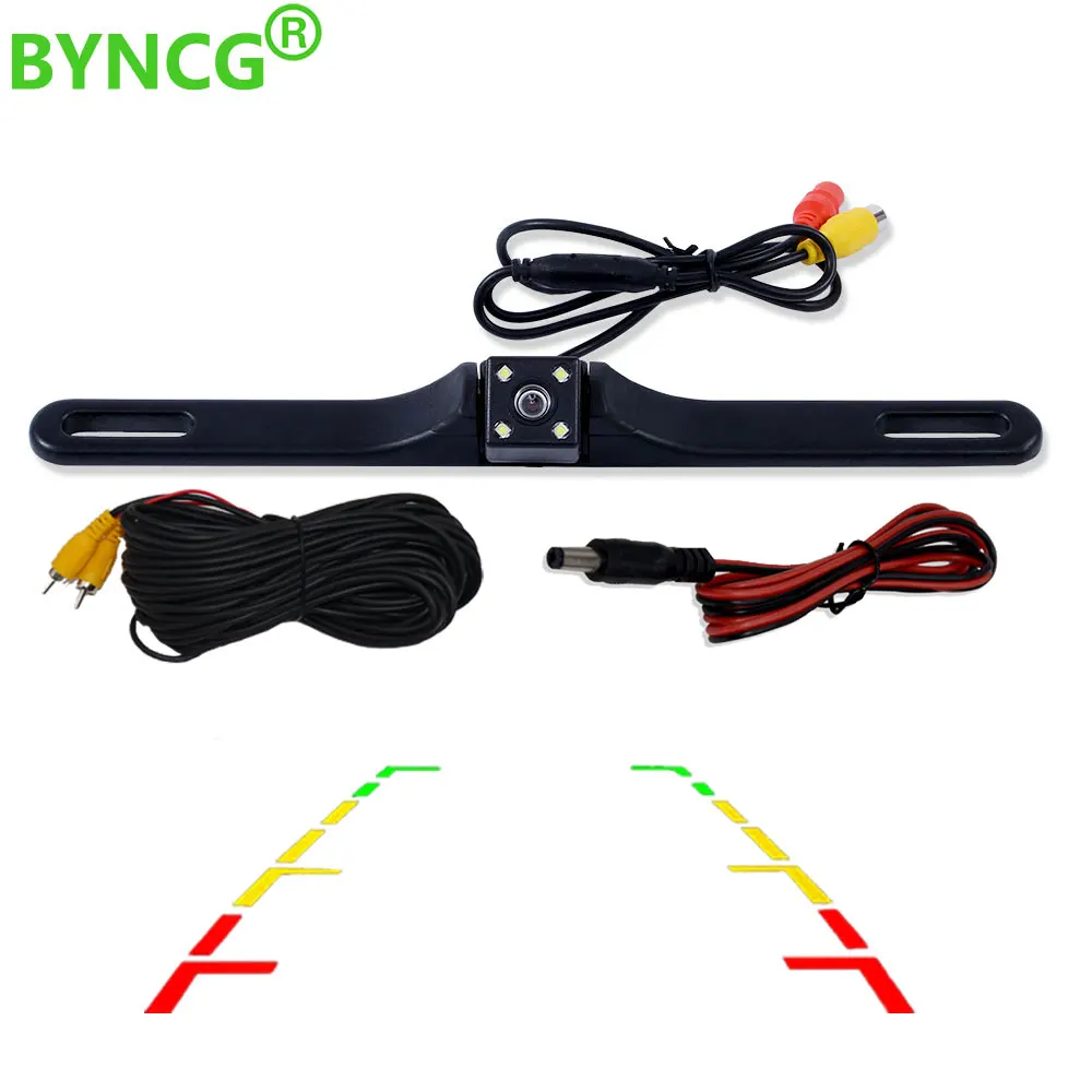 Автомобильная камера заднего вида CCD HD рамка номерного знака автомобиля 4