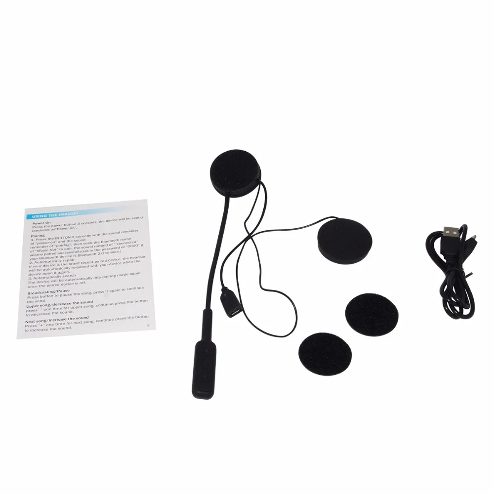 Беспроводной Hands-free мотоцикл Bluetooth CSR V4.0 шлем гарнитуры Шлем для связи микрофон наушники гарнитуры