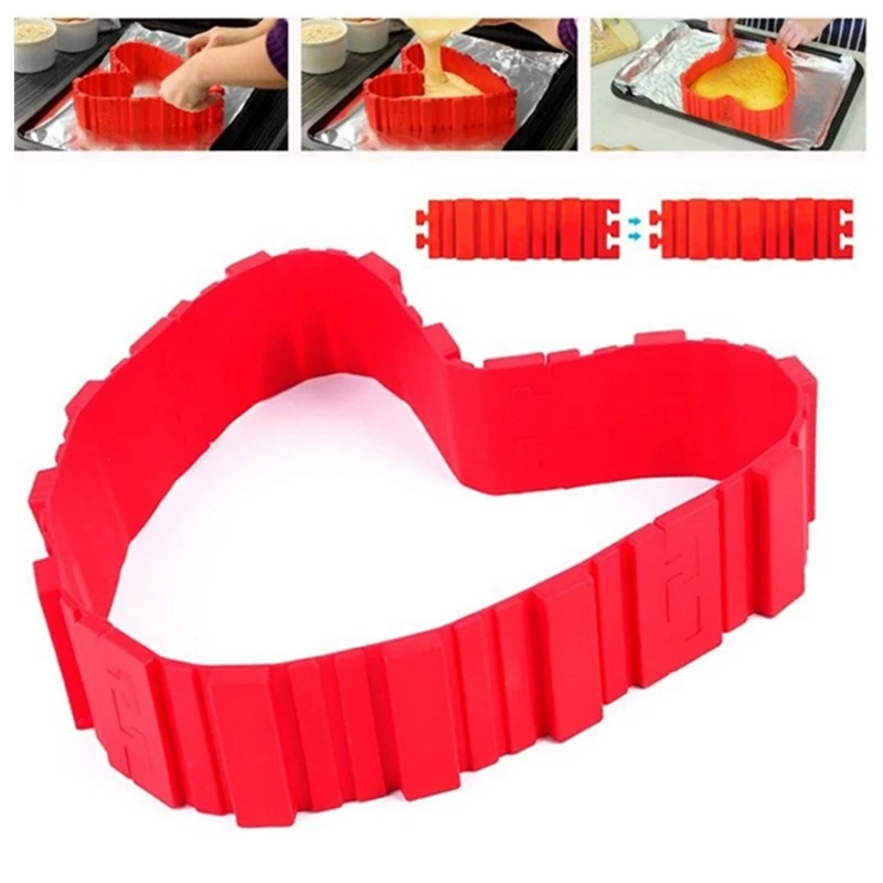 4PCS/SET Silicone cake mold DIY Combination Bake Cake Mould Mold Random Mosaic Shape baking tools Baking|Формы для тортов| |