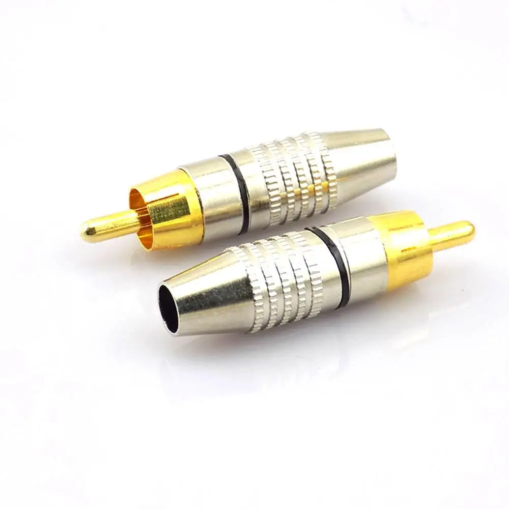 1/4/10pcs RCA Male Connector Non Solder plug Adapter for Audio Cable Plug Video CCTV camera Solder-Free high quantity images - 6