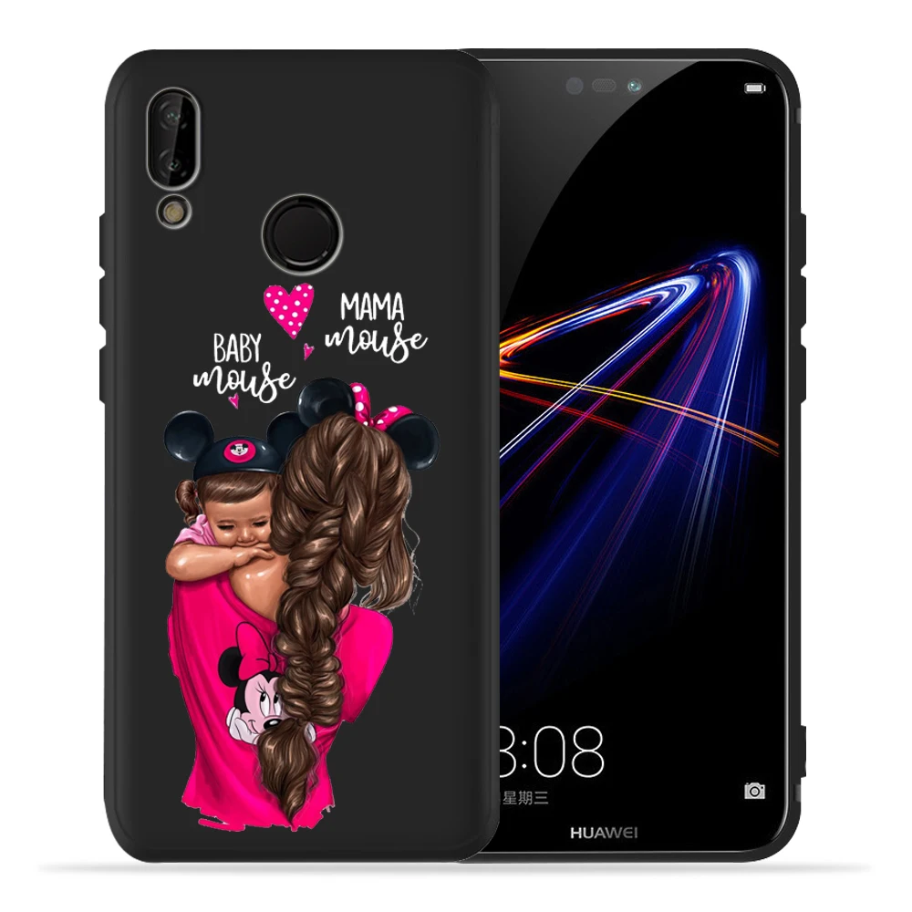 02 Чехол для huawei P20 Lite Pro Super Mom Baby Mama mouse Girl для крышки P30 huawei Lite P8Lite P9Lite P Smart family Etui - Цвет: 02