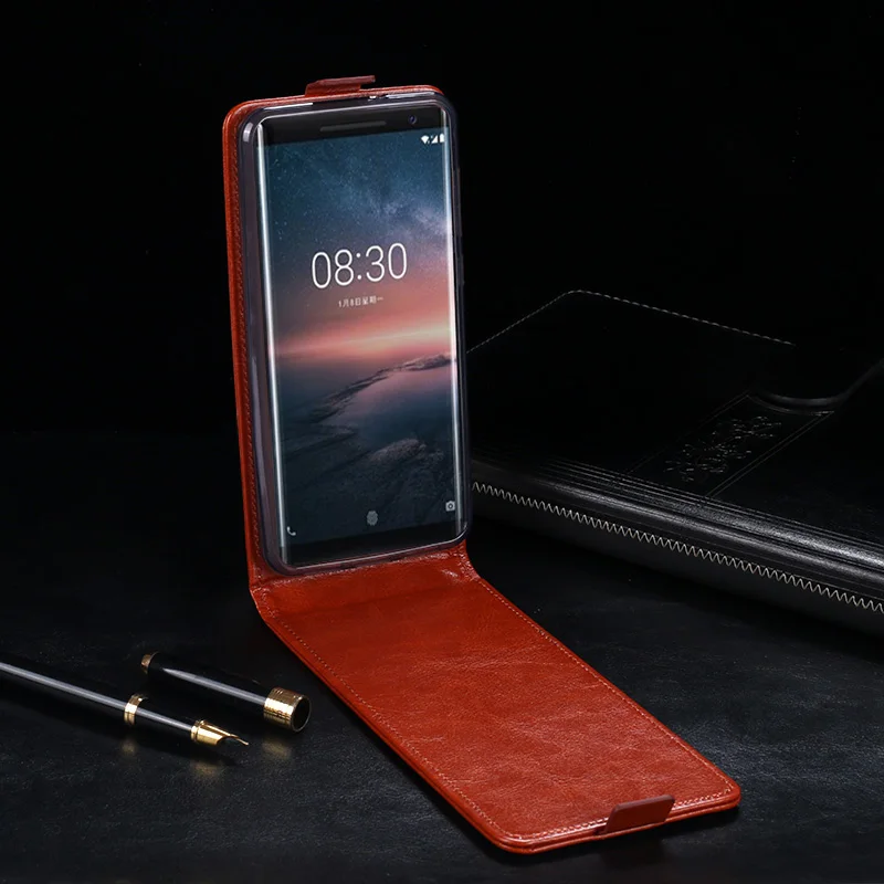 Чехол для Nokia 8 Sirocco Флип кожаный чехол Защитный крышка Бизнес