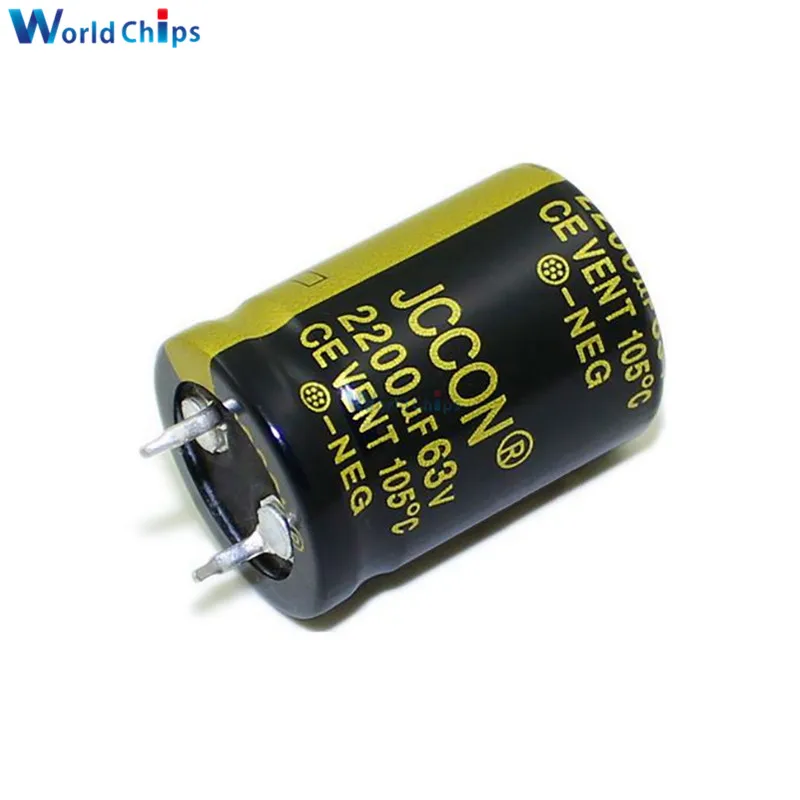 Diymore алюминиевый электролитический конденсатор 63V 2200 мкФ 22X30mm Высокочастотный