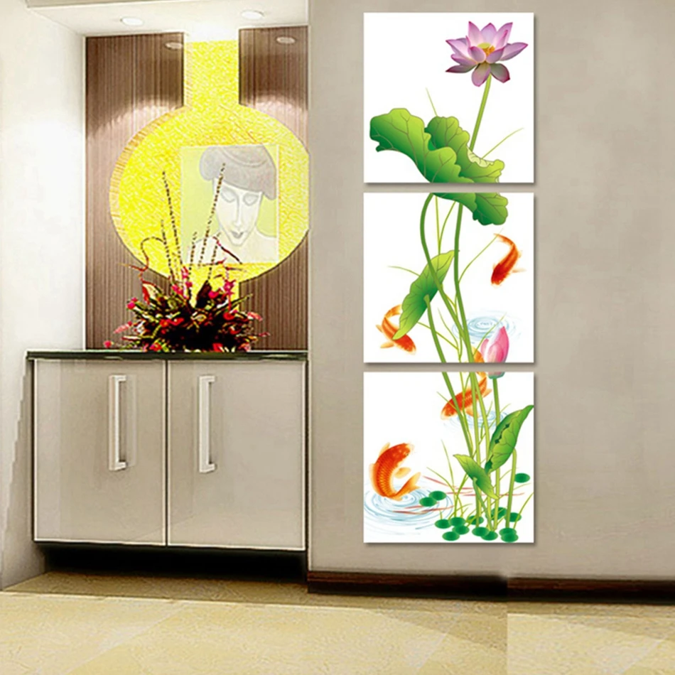 Комплект из 3 предметов Краски ing Бесплатная доставка изображение на холсте