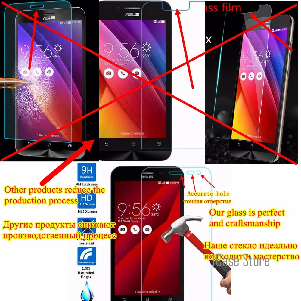 9 H 2.5D точное отверстие Закаленное стекло протектор экрана для ASUS ZenFone Go zb552kl zb552 kl ZB