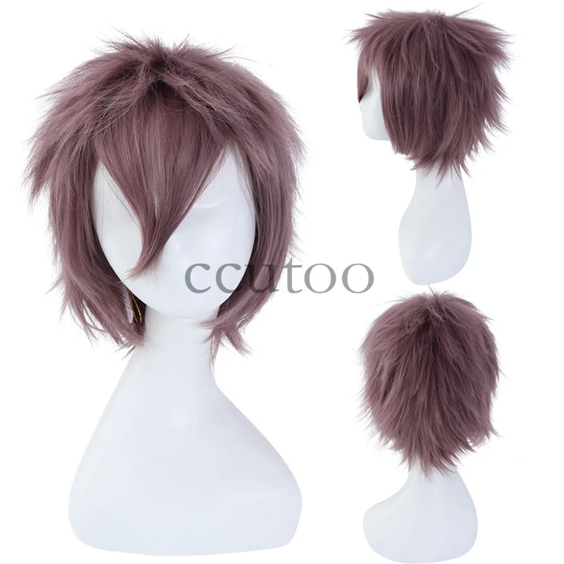 Ccutoo 30 см/1" Vocaloid Kaito темно-синего цвета с короткими аксессуар для волос пушистой цветок синтетический парик для студенческой вечеринки теплостойкое волокно - Цвет: 1B/27HL