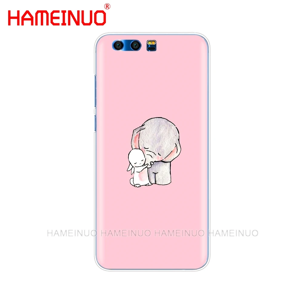 HAMEINUO Cartoon cute elephant and rabbit Cover phone Case for Huawei Honor 10 V10 4A 5A 6A 7A 6C 6X 7X 8 9 LITE | Мобильные