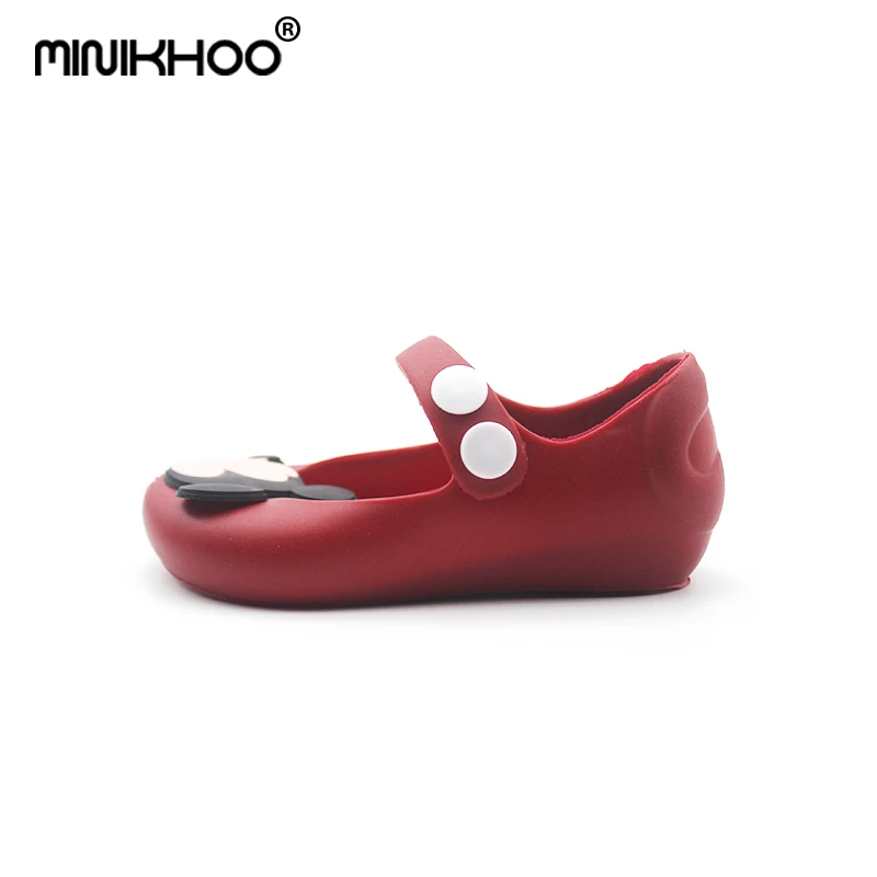 Mini Melissa/Новинка 2018 года мини обувь с Микки и Минни прозрачные сандалии детская