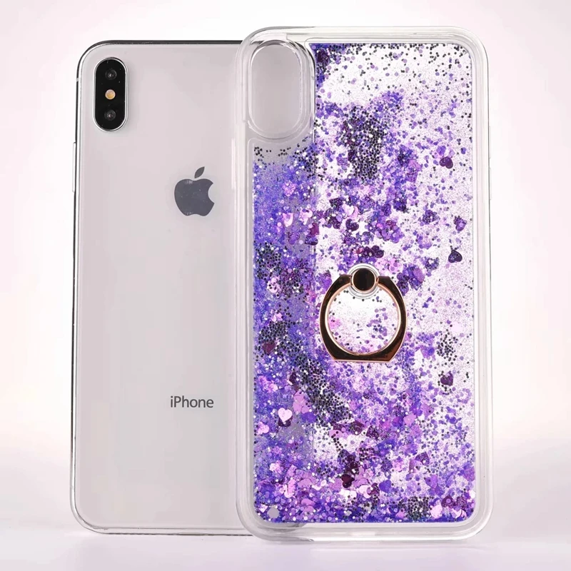 For Iphone XS Max Cover Dynamic Liquid Glitter Star love heart Crystal Quicksand Phone Cases 6 6s 7 8plus XR Coque |