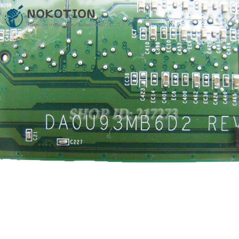 NOKOTION материнская плата для HP Pavilion 15-F ноутбука DA0U93MB6D2 E2-3800 CPU Встроенная DDR3 |