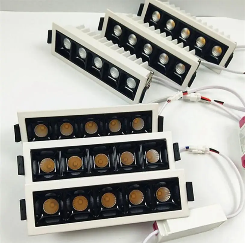Светодиодный светильник с регулируемой яркостью, Точечный светильник, креативный линейный светильник, длинная полоса CRI> 85, светильник для гостиной, коридора, встраиваемый светильник