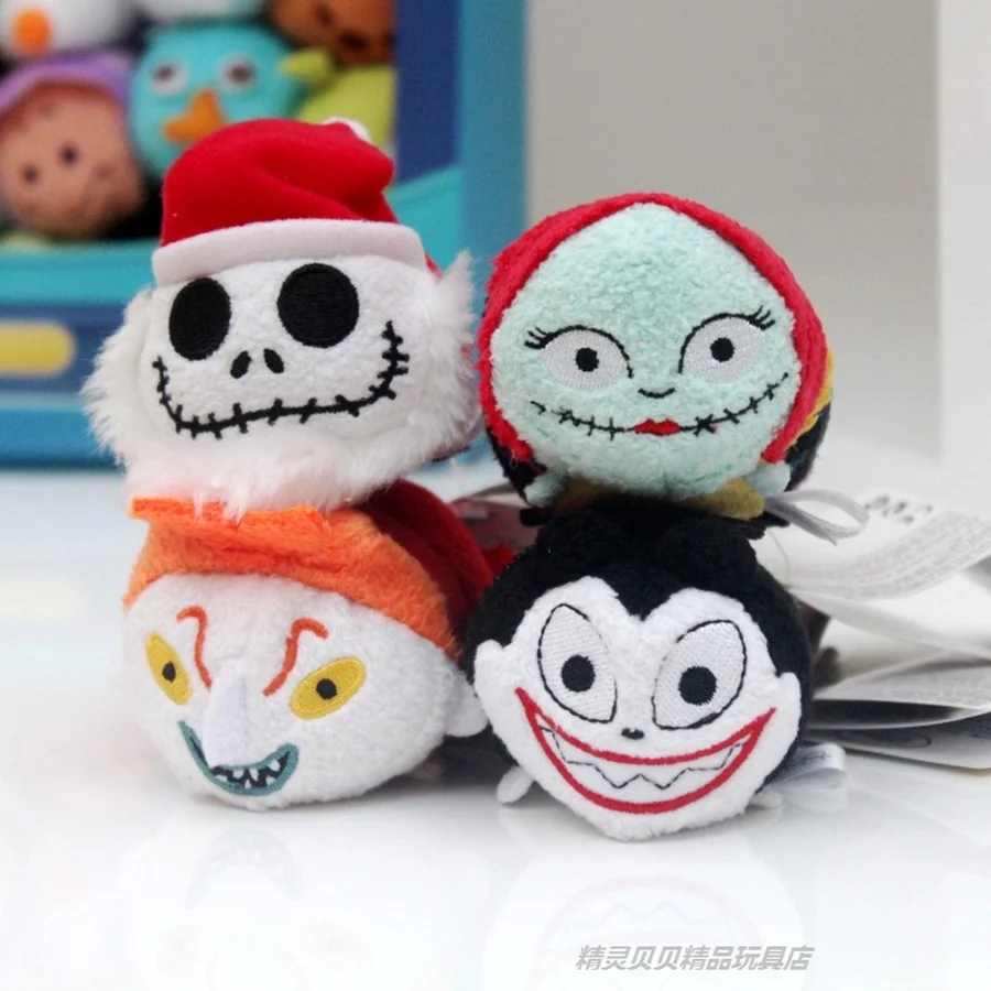 8 шт/лот плюшевый Tsum Кошмар перед Рождеством Джек Скеллингтон Салли ноль собака вампир Тедди баррель ударный замок очиститель экрана