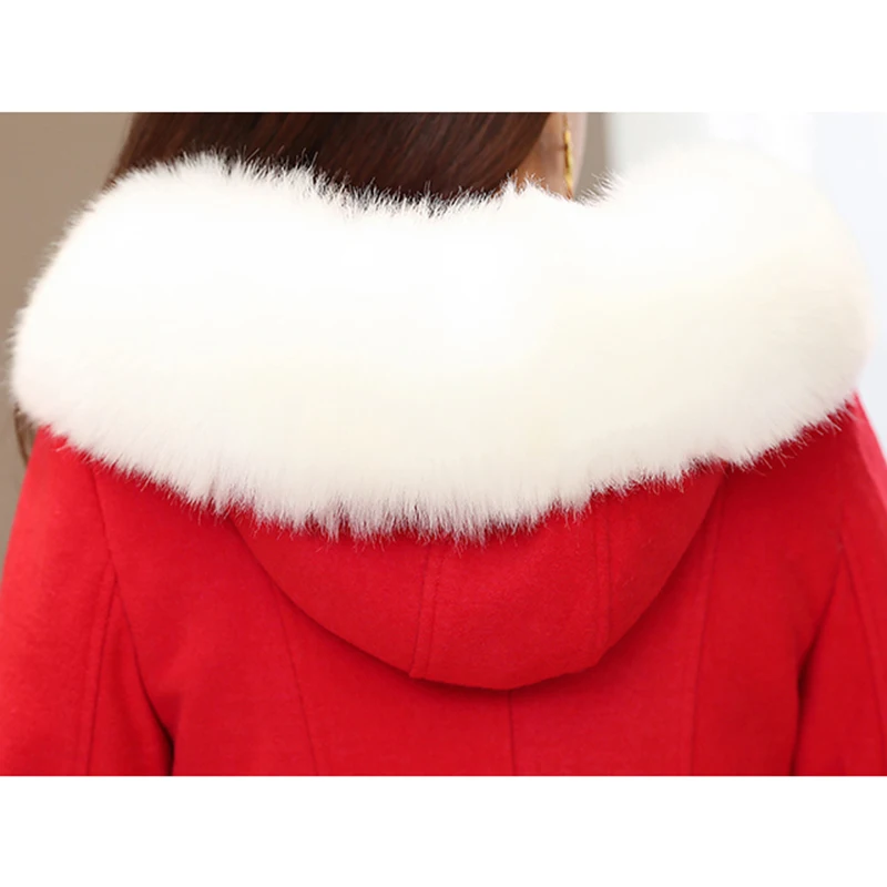 2018 осенне зимнее женское Шерстяное Пальто трапециевидной формы двубортный