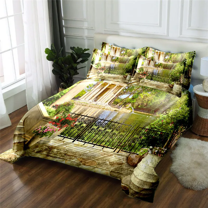 Комплект постельного белья из полиэстера с 3D принтом|sheet set|duvet cover setbedding set |