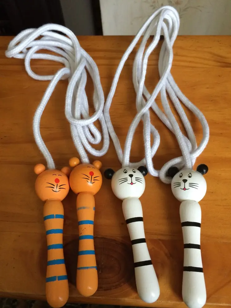 2X Скакалка для занятий спортом аксессуары спортзала Мультяшные животные новая