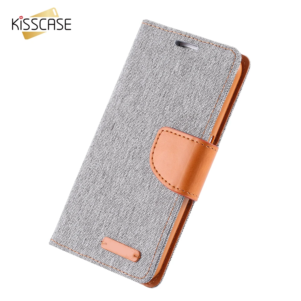 Kisscase хлопок Ткань чехол на самсунг S5 S6 S7 ткань кожи кремния В виде ракушки флип