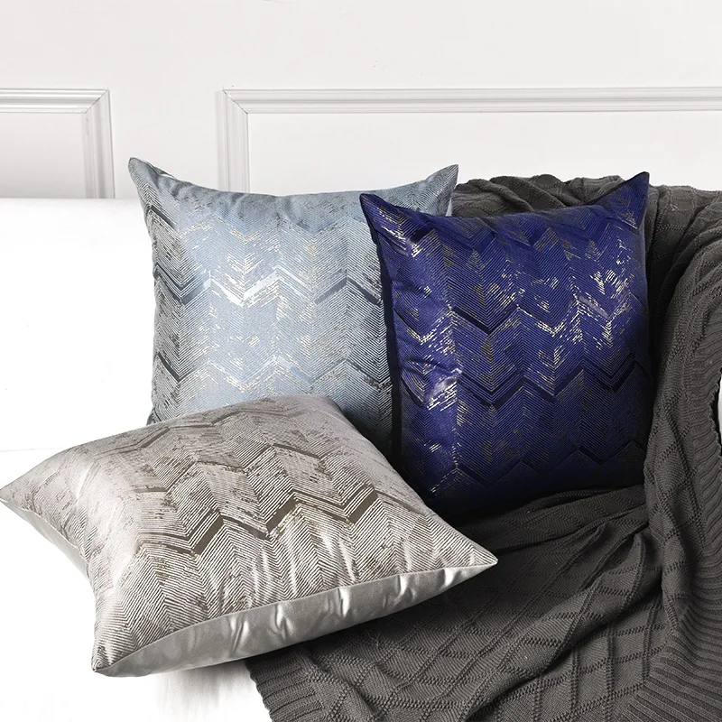 

Modern Luxury Gold Color Sofa Cushion Cover Sample Room Hotel Decoration Pillow Cover