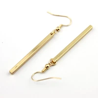 zwpon fashion gold bar dangle earrings for women minimalist long earrings geometric thin cuboid drop earrings wholesale