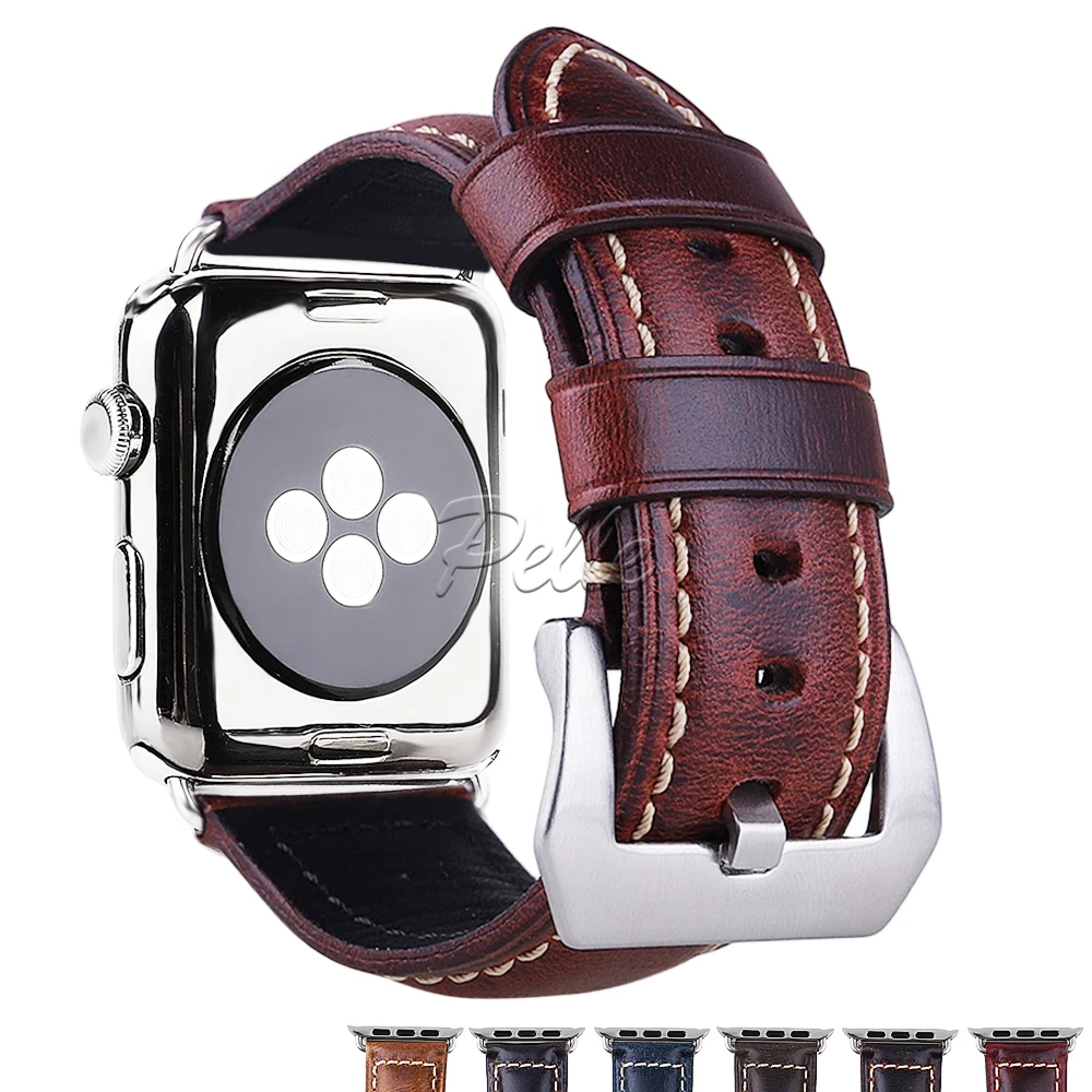Ремешок кожаный для Apple Watch 38 мм 42 S1 S2 S3 S4|Ремешки часов| |