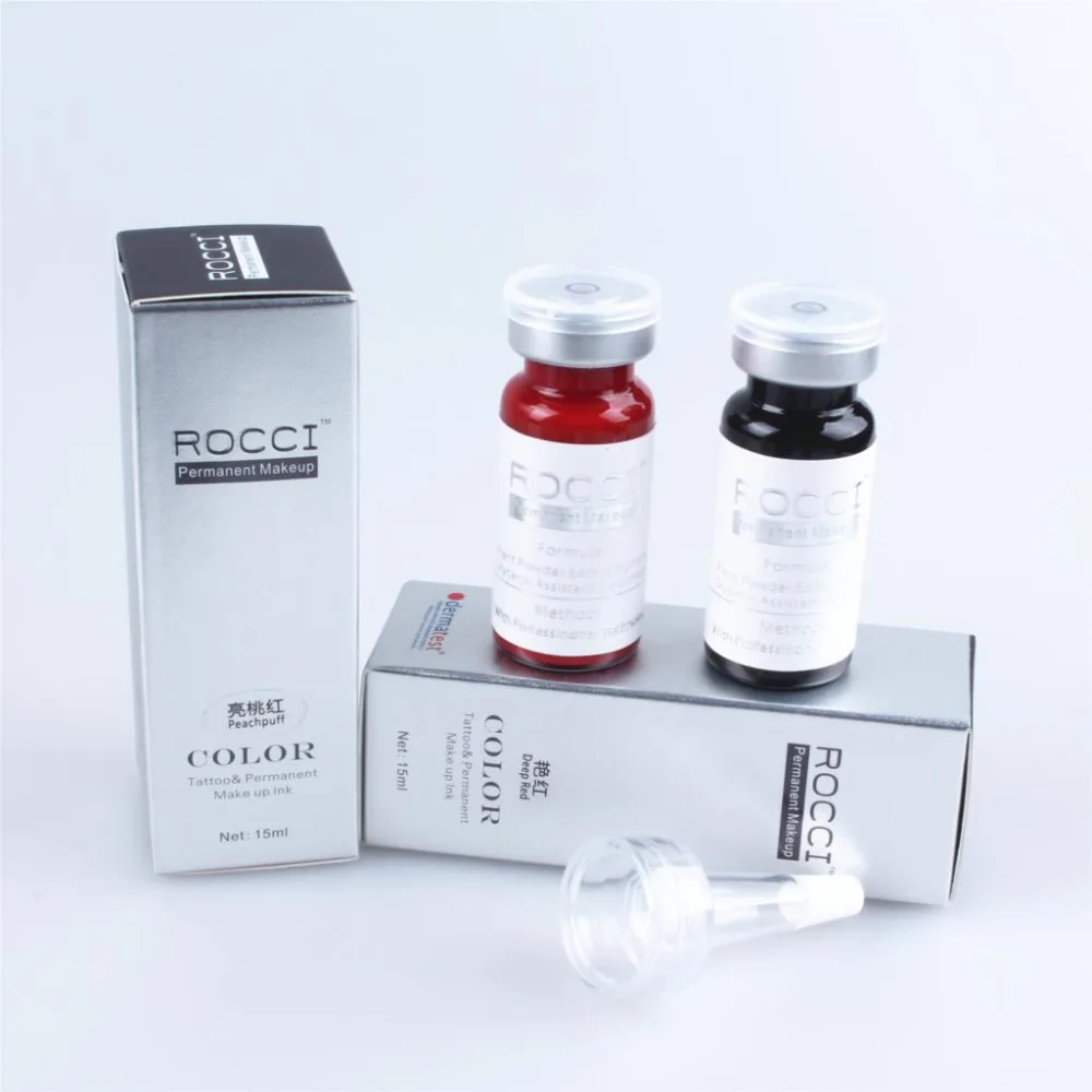 2 бутылки профессиональные перманентные чернила для татуировок бровей губ