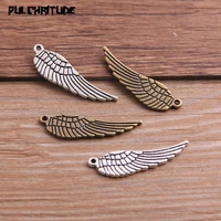 20pcs 930mm two color metal zinc alloy double faced wing charms fit jewelry pendant charms makings p6695