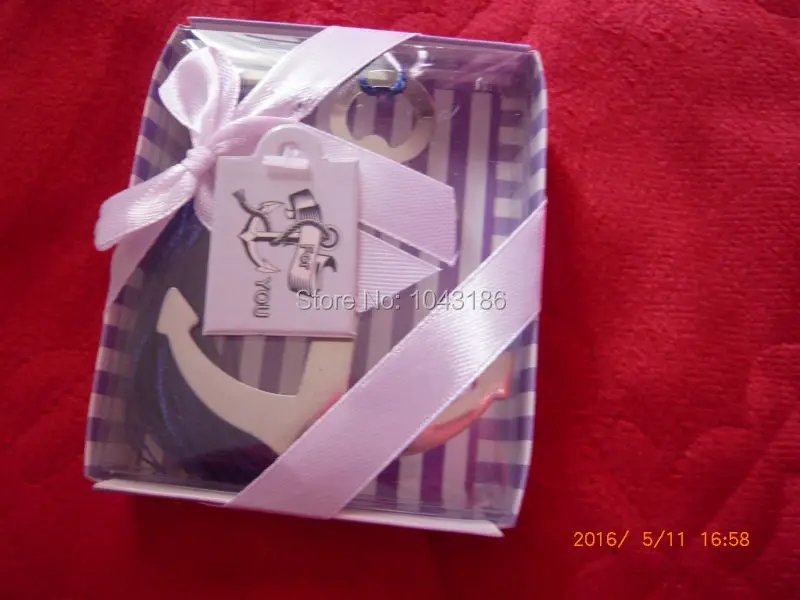 Свадебные подарки для гостей морской тематический якорь закладка подарка на