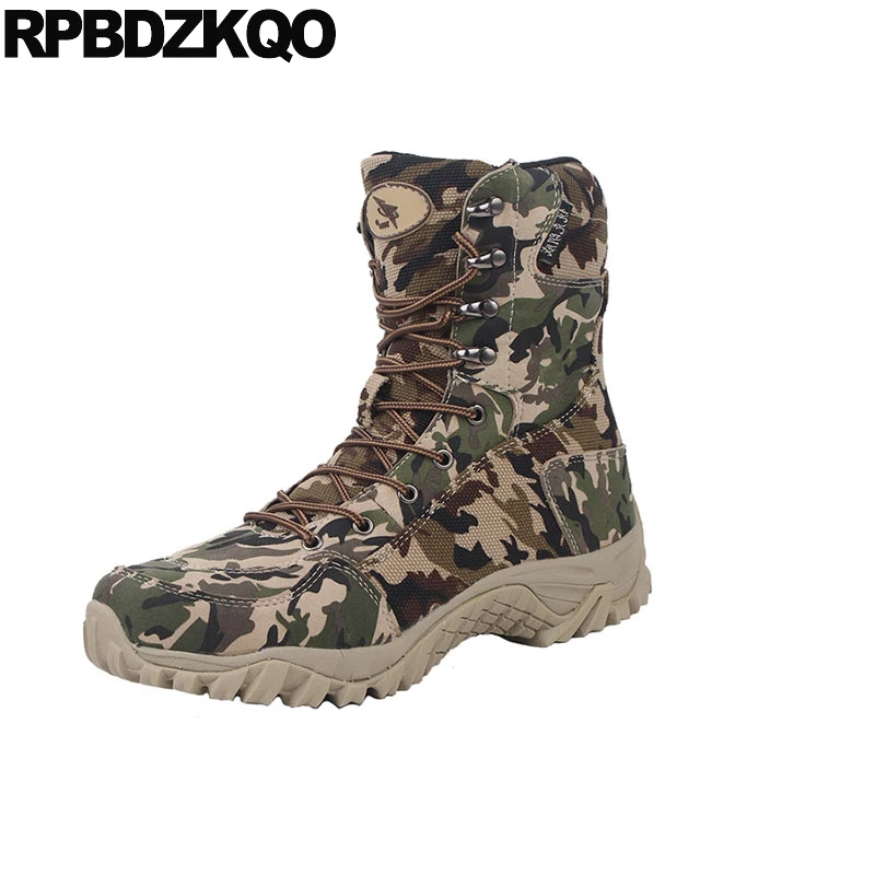 

Мужские армейские ботинки со шнуровкой, черные камуфляжные ботинки из натуральной овечьей кожи, высокие тактические ботинки в стиле милита...