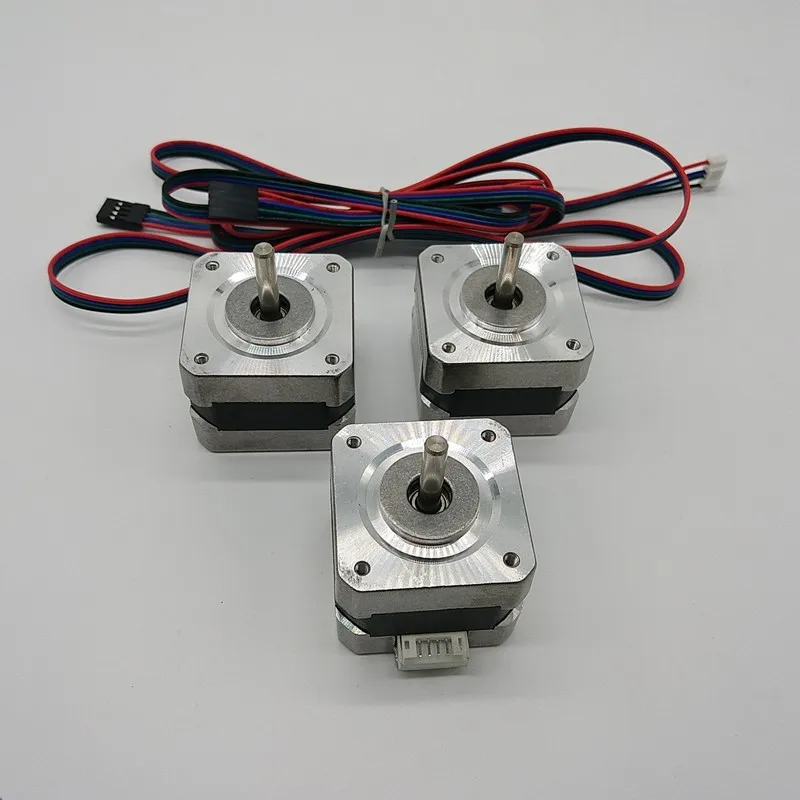 Бесплатная доставка 3 комплекта/партия шт Nema17 1.3A 28Ncm 40Oz-in 12V шаговый мотор 4-свинец