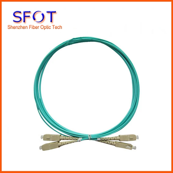 Оптоволоконный патч корд кабель OM3 10G Aqua Multimode 50/125 SC дуплексный 3 мм м 50 шт./лот|optical