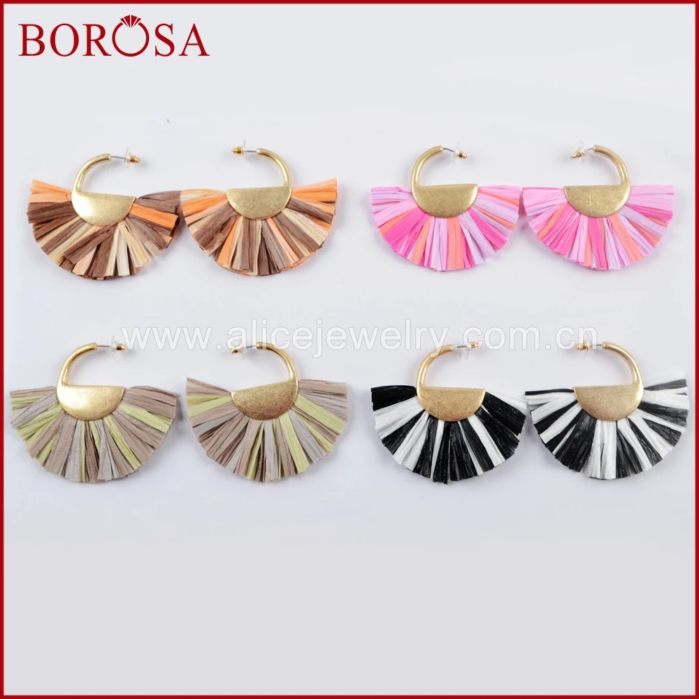 Женские серьги-кисточки BOROSA 10 пар полукруглые серьги с кисточками в богемном
