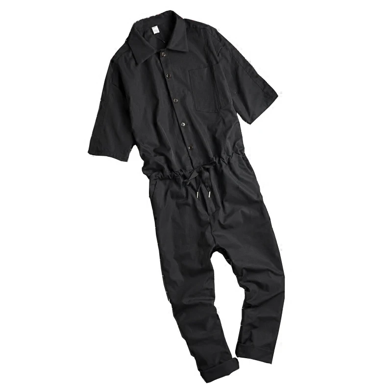 Летние мужские танцевальные комбинезоны с завязками в стиле хип хоп мешковатые