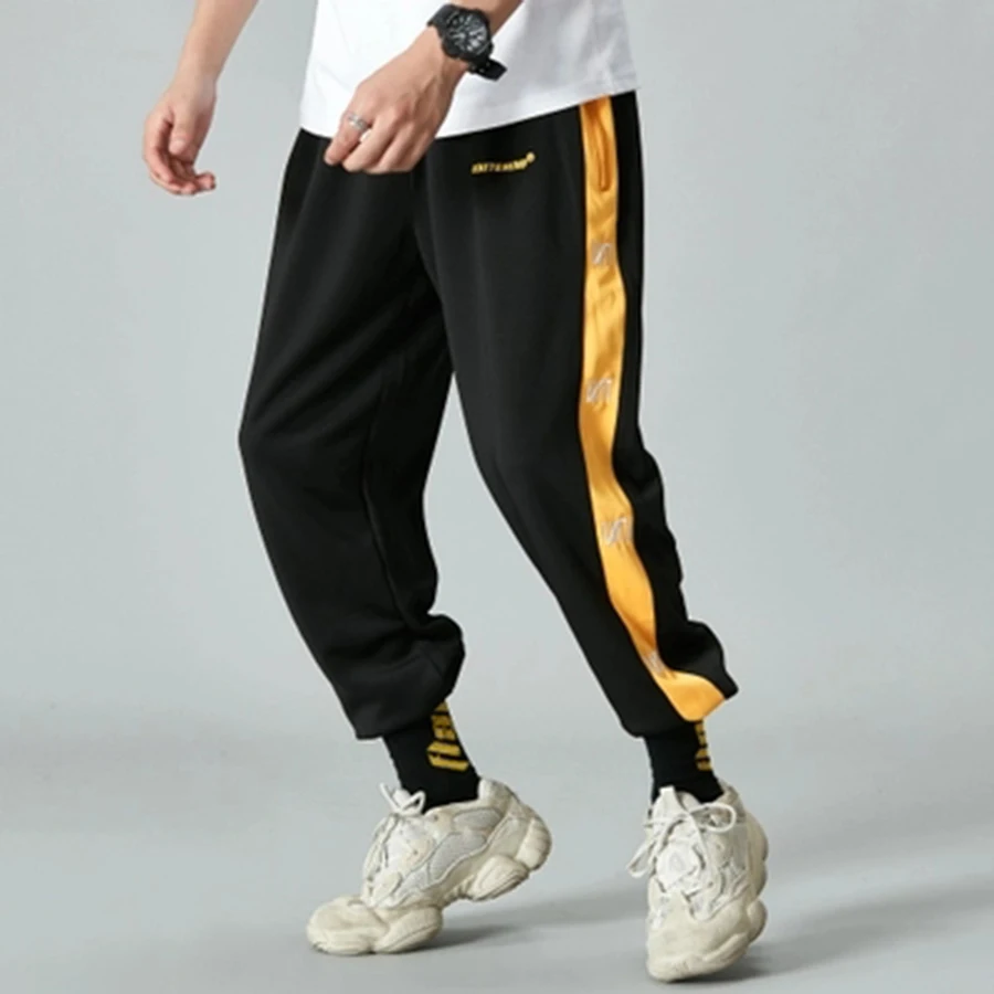Jogger шаровары полосатые брюки мужские хлопковые спортивные тренировочные хип хоп