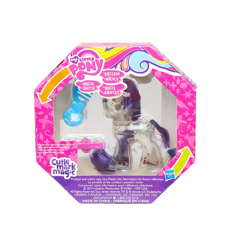 My Little Pony игрушка хрустальные лошади Рарити Пинки Сумеречная Искорка Коллекция Модель Куклы Игрушки для детей - Цвет: RARITY