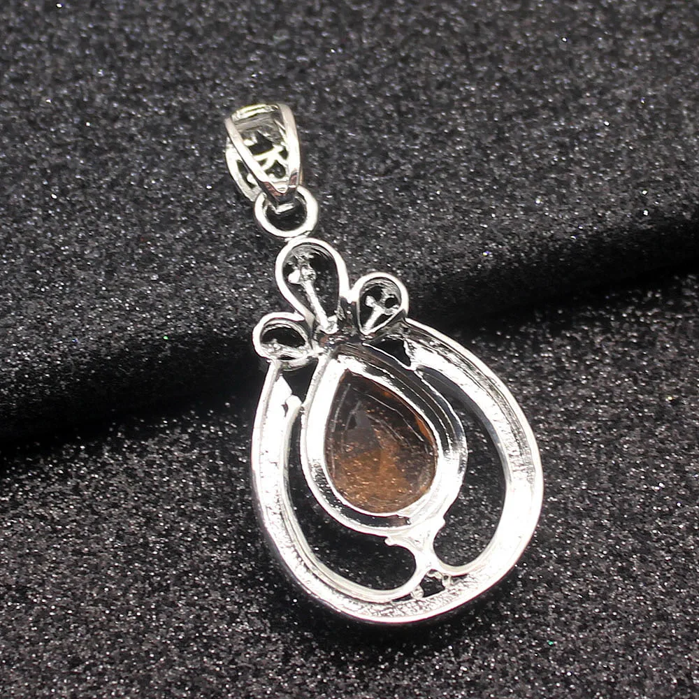 Hermosa великолепные Античные блестящие медовый топаз Серебряный цвет для женщин