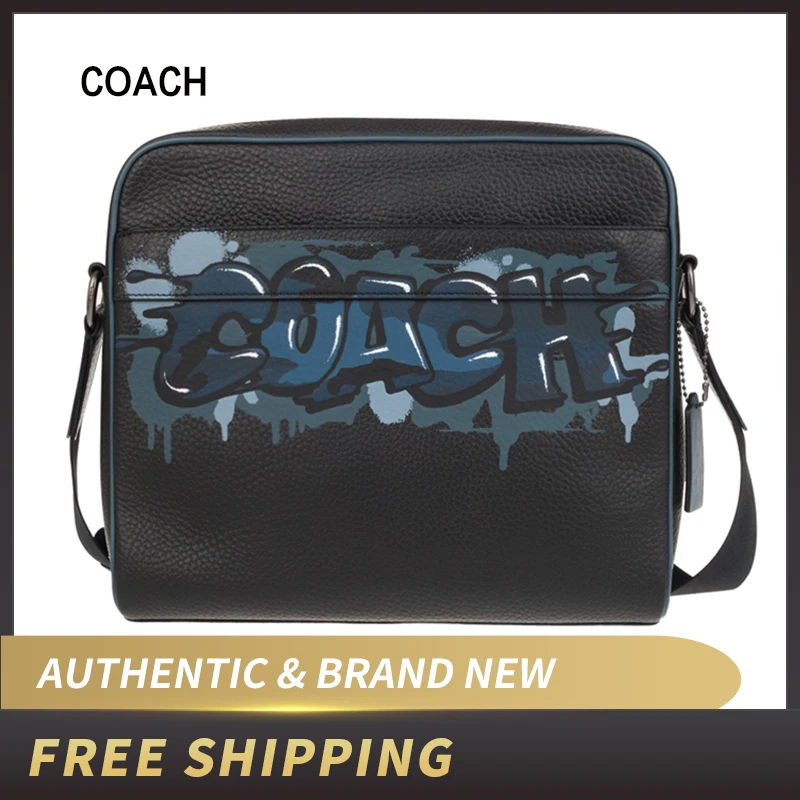 MENS COACH (F50483) KEITH HARRING CHARLES CAMERA HULA LEATHER CROSSBODY BAG |