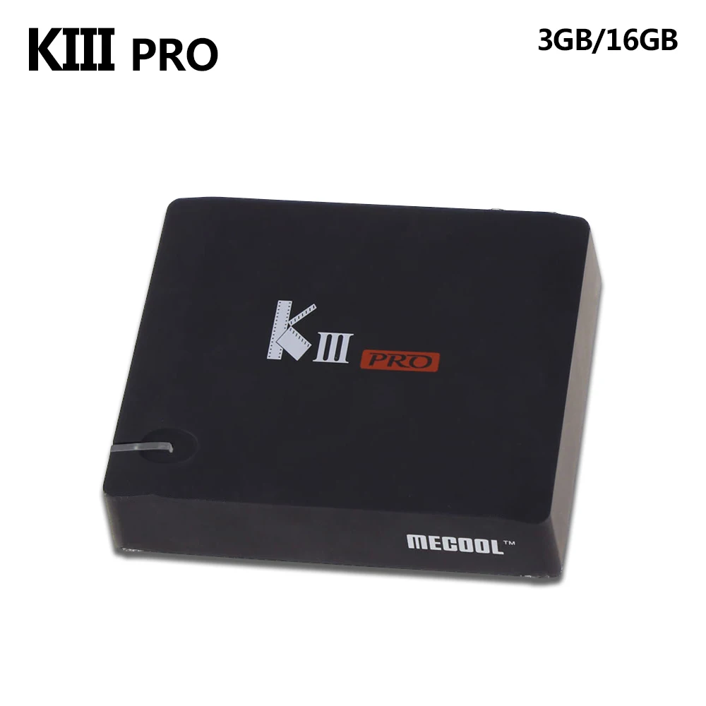 ТВ приставка MECOOL KIII PRO Amlogic S912 S2 T2 DVB Octa Core Smart Android 6 0 3G 16G двухдиапазонный WiFi 1000M