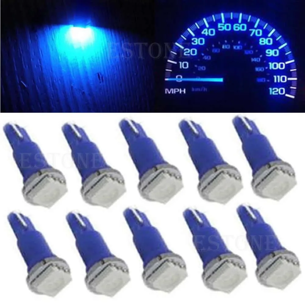 10 шт. T5 5050 1SMD светодиодные лампы для приборной панели 70 73 74 2721 17 | Автомобили и