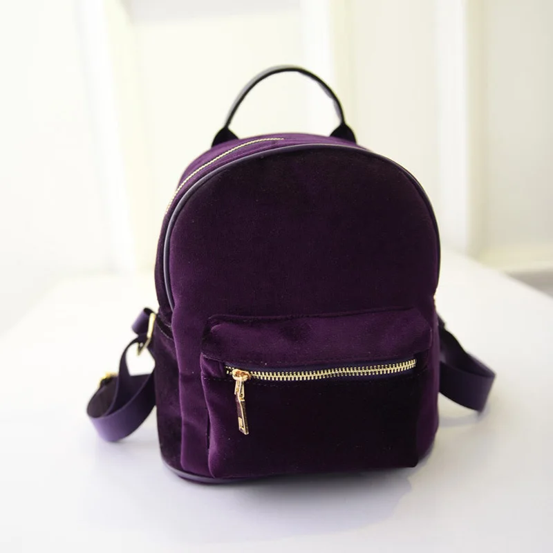 Модные женские вельветовые рюкзаки повседневные стильные сумки на молнии для