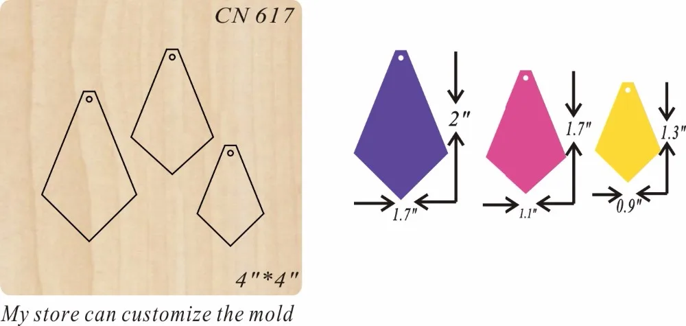 Серьги ручной работы/39 новая деревянная форма для скрапбукинга Thickness-15.8mm | Дом и